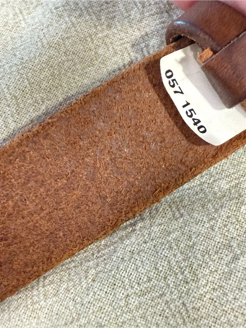Eddie Bauer brown braid stitched genuine leather belt SZ M 42” unisex